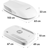 Автомобильный потолочный кондиционер для фургонов и кемперов Klarstein Klimamobil 10031436, 2,5 кВт (my-5229) без нижней части