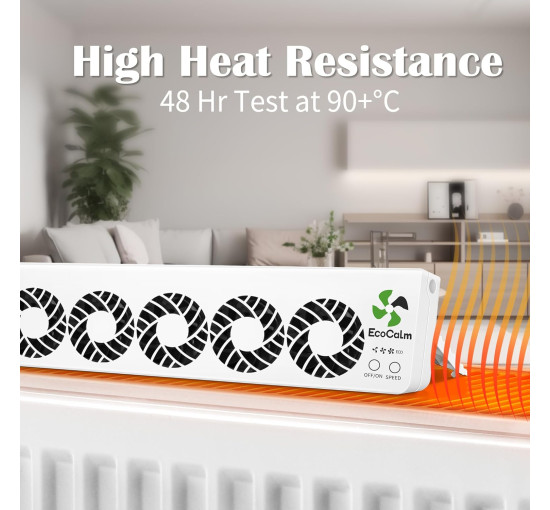 Усилитель вентилятора радиатора ecoCalm с интеллектуальным датчиком тепла и 5 модернизированными вентиляторами, вентилятор радиатора для дома (my-1003)