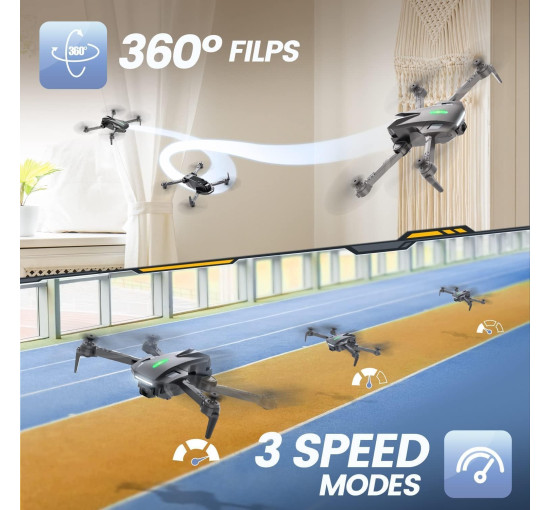 Міні-дрон складаний квадрокоптер DEERC D70 з камерою 1080P HD (my-18085)