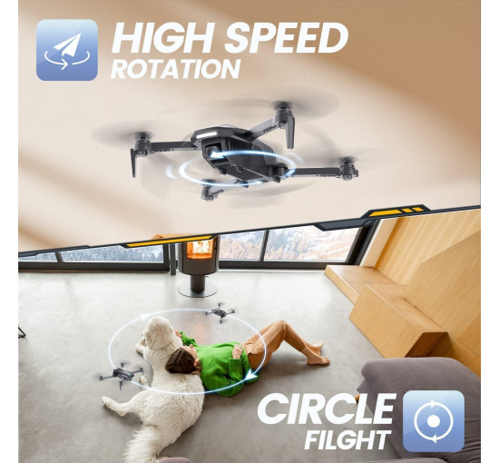 Міні-дрон складаний квадрокоптер DEERC D70 з камерою 1080P HD (my-18085)