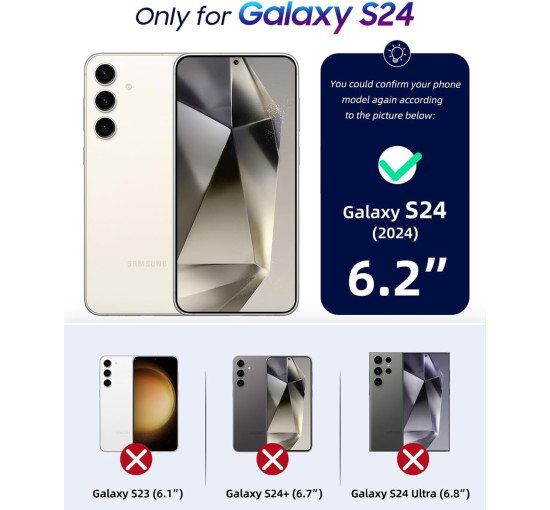 Чехол-кошелек OCASE из высококачественной искусственной кожи для Samsung Galaxy S24 черно-зеленый (my-12148)