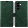 Чехол-кошелек OCASE из высококачественной искусственной кожи для Samsung Galaxy S24 черно-зеленый (my-12148)
