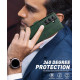 Чехол-кошелек OCASE из высококачественной искусственной кожи для Samsung Galaxy S24 черно-зеленый (my-12148)