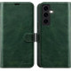 Чехол-кошелек OCASE из высококачественной искусственной кожи для Samsung Galaxy S24 черно-зеленый (my-12148)