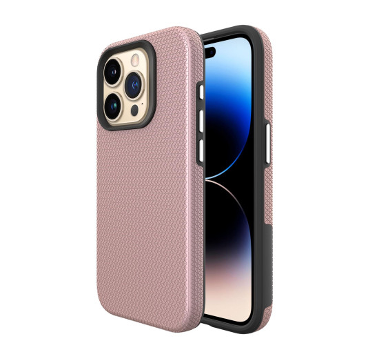 Противоударный защитный чехол для iPhone 14 Pro розовое золото (my-12156)