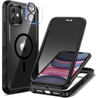 Чохол seacosmo Magnetic для iPhone 11, захисна плівка для екрану та об'єктиву камери чорний (my-12131)