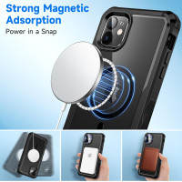 Чехол seacosmo Magnetic для iPhone 11, защитная пленка для экрана и объектива камеры черный (my-12131)