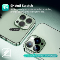 Чехол для iPhone 13 Pro Max 3 в 1 6,7 дюйма со встроенным закаленным защитным стеклом экрана и 1 комплектом защитных пленок для объектива камеры seacosmo (my-12127)