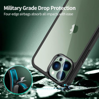 Чехол для iPhone 13 Pro Max 3 в 1 6,7 дюйма со встроенным закаленным защитным стеклом экрана и 1 комплектом защитных пленок для объектива камеры seacosmo (my-12127)