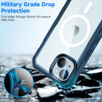 Чехол seacosmo Magnetic для iPhone 15 с защитой экрана и объектива камеры синий (my-12130)