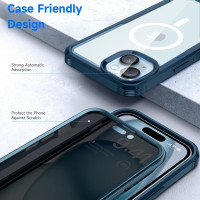 Чехол seacosmo Magnetic для iPhone 15 с защитой экрана и объектива камеры синий (my-12130)