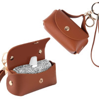 Кожаный чехол Leayjeen, подходящий для мини-внешнего аккумулятора, совместимый с iWALK/Feob/Charmast/AXNEB/Pxwaxpy/QTshine (только чехол), коричневый (my-12122)