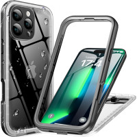 Водонепроникний, пилозахисний чохол Cozycase для iPhone 16 Pro IP68, 2 м захист від падінь, прозорий (my-12176)