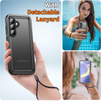 Водонепроницаемый, пылезащитный чехол Cozycase для Samsung Galaxy S24 IP68,  2 м защита от падений, черный (my-12175)