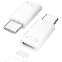 Адаптер Lightning к USB-C мощностью 35 Вт от Lakeronelove совместим с iPhone 15/15 Pro Max, iPad Pro, быстрая зарядка (не для аудио/OTG) (my-15293)