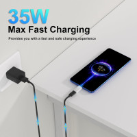Адаптер Lightning до USB-C потужністю 35 Вт від Lakeronelove сумісний з iPhone 15/15 Pro Max, iPad Pro, швидка зарядка (не для аудіо/OTG) (my-15293)