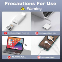 Адаптер Lightning до USB-C потужністю 35 Вт від Lakeronelove сумісний з iPhone 15/15 Pro Max, iPad Pro, швидка зарядка (не для аудіо/OTG) (my-15293)