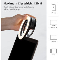 Перезаряжаемая клипса для селфи-кольца ATUMTEK 40 LED ATRL137 черный (my-15017)