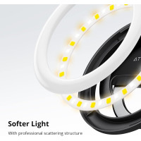 Перезаряжаемая клипса для селфи-кольца ATUMTEK 40 LED ATRL137 черный (my-15017)