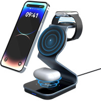 Беспроводная зарядная станция GRADETEK GK-CG09 устройство 3 в 1 для устройств Magsafe (my-3092)