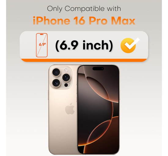Защитное стекло TOCOL для iPhone 16 Pro Max, твердость 9H, ударопрочное, закаленное стекло военного класса, полное покрытие, простая установка (my-17018)