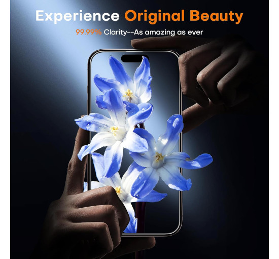 Защитное стекло TOCOL для iPhone 16 Pro Max, твердость 9H, ударопрочное, закаленное стекло военного класса, полное покрытие, простая установка (my-17018)