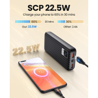 Power Bank 27000 мАч для мобильного телефона, функция быстрой зарядки PDBEST CA7 черный (my-7025)