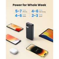 Power Bank 27000 мАч для мобильного телефона, функция быстрой зарядки PDBEST CA7 черный (my-7025)