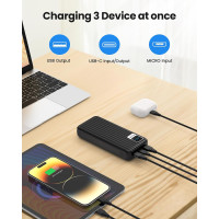 Power Bank 27000 мАч для мобильного телефона, функция быстрой зарядки PDBEST CA7 черный (my-7025)