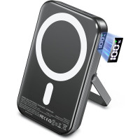 Портативний зарядний пристрій 20000 mAh з входом та виходом USB-C та світлодіодним дисплеєм для iPhone Gxorul W13 Power Bank чорний (my-7030)