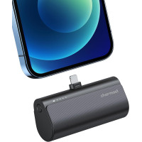Надкомпактний міні-акумулятор Power Bank Charmast CMP 5000 mAh з функцією швидкого заряджання PD потужністю 20 Вт, сумісний з iPhone чорний (my-9095)