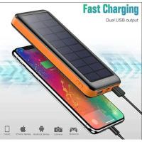 Портативна батарея Solar Power Bank 26800 mAh HX160S4 сонячний зарядний пристрій, помаранчевий (my-9133)