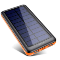 Портативна батарея Solar Power Bank 26800 mAh HX160S4 сонячний зарядний пристрій, помаранчевий (my-9133)
