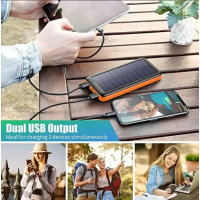 Портативная батарея Solar Power Bank 26800 mAh HX160S4 солнечное зарядное устройство, оранжевый (my-9133)