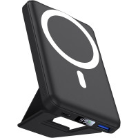 Складное беспроводное портативное зарядное устройство повербанк AOGUERBE KT-D009 емкостью 10000 мАч с кабелем USB-C 22,5 Вт, быстрая зарядка PD для iPhone (my-9135)