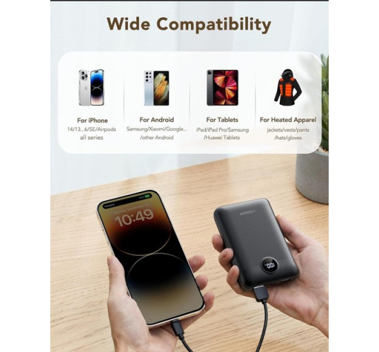 Павербанк VEGER V2053 20000mAh швидка зарядка 22,5 Вт (my-17159)