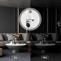 Панорамная IP-камера-лампочка TT4ALL видеонаблюдения с Wi-Fi 360 градусов вращения, 90 градусов наклона, Белый (my-4274)