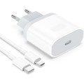 Зарядний пристрій Anigaduo USB C потужністю 25 Вт з кабелем довжиною 2 м для iPhone 14/14 Pro/14 Pro Max/14 Plus/13/12/11 білий (my-1090)