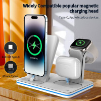Бездротова зарядна станція Aimtel 3 в 1 для декількох пристроїв Apple iPhone, iWatch, AirPods 18 Вт, чорний (my-1097)