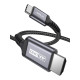 Кабель USB C-HDMI 4K UHD довжиною 2 м для Samsung Galaxy JSAUX сірий (my-4127)