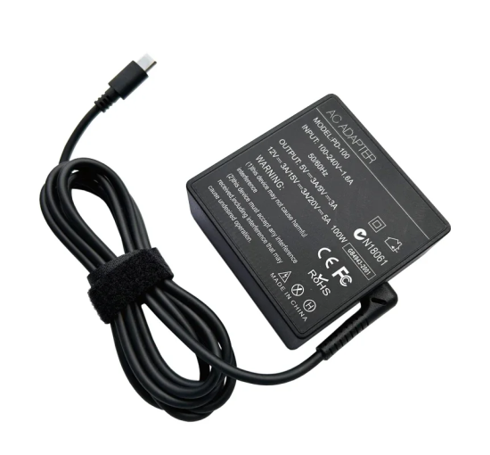 Адаптер для ноутбука 100 Вт USB Type C 20 В 5 А, мобільного телефону, зарядний пристрій (my-12111)