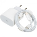 Комплект швидкого заряджання для Apple iPhone Зарядний пристрій USB-C 20W Кабель заряджання Type-C to Lightning (my-17200)