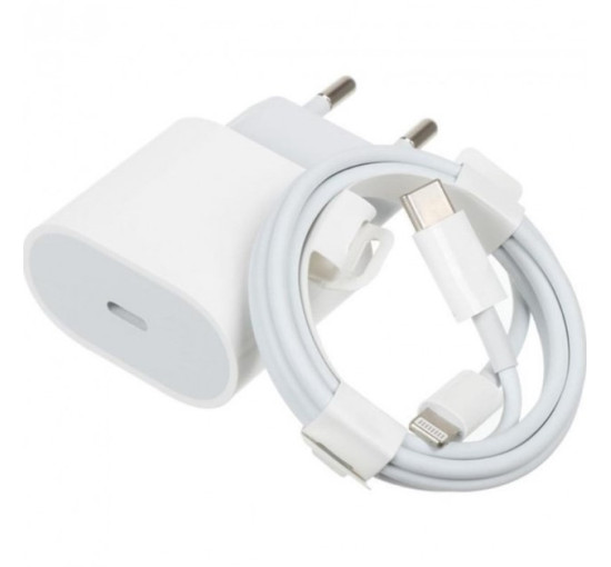 Комплект швидкого заряджання для Apple iPhone Зарядний пристрій USB-C 20W Кабель заряджання Type-C to Lightning (my-17200)