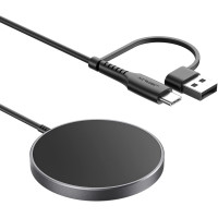 Магнітний бездротовий зарядний пристрій JSAUX WP1505 для iPhone сірого кольору (my-15013) Магнітний бездротовий зарядний пристрій JSAUX WP1505 для iPhone сірого кольору (my-15013)
