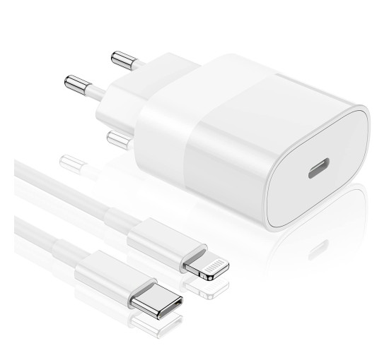 Быстрое зарядное устройство CyvenSmart для iPhone с зарядным кабелем, 2 м, 20 Вт. (my-1082)