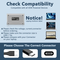 Зарядное устройство для ноутбука USB Type C мощностью 65 Вт LTBSTOYE SK90200325 (my-4134)