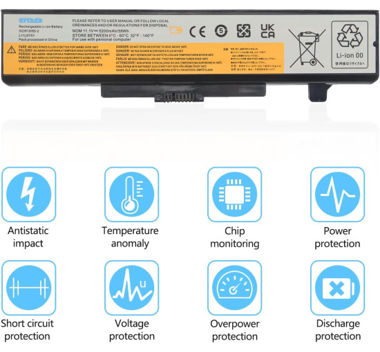 Аккумулятор для ноутбука Lenovo IdeaPad, ThinkPad, G480 G485 G500 G505 G510 G580 G585 G700 N580 P580 P585 Y580 Z580 Z5 80 Z5 885 p585, Oyomba L11S6Y01 (my-14056)