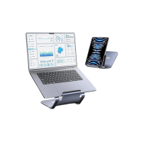 Aлюминиевая подставка для ноутбука и планшета 2 в 1 JSAUX SL0206 совместимая с устройствами диагональю экрана 4–15,6 дюйма (my-15009)