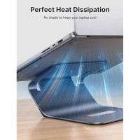 Aлюминиевая подставка для ноутбука и планшета 2 в 1 JSAUX SL0206 совместимая с устройствами диагональю экрана 4–15,6 дюйма (my-15009)