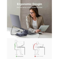 Aлюминиевая подставка для ноутбука и планшета 2 в 1 JSAUX SL0206 совместимая с устройствами диагональю экрана 4–15,6 дюйма (my-15009)